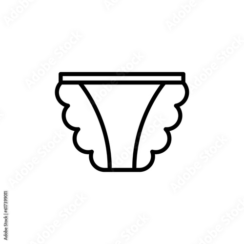 Lace panties vector icon. Vector sign in simple style isolated on white background.