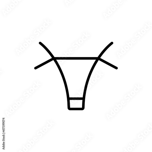 V string vector icon. Vector sign in simple style isolated on white background.