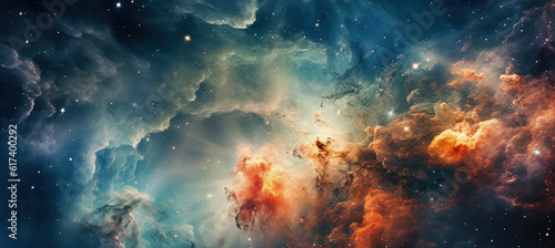 Astral Galactic Outer Space Panoramic Photo from a Space Telescope