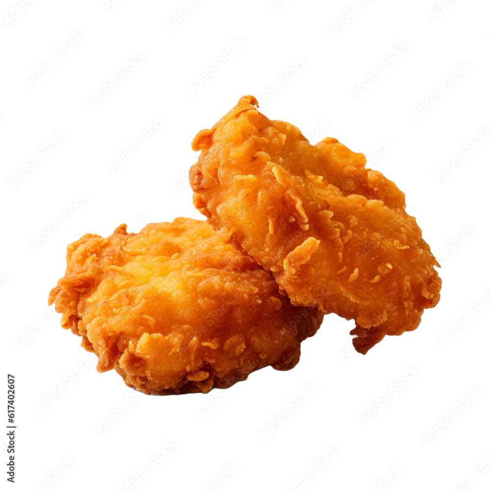PSD chicken nuggets with a white background PSD chicken nuggets with a white background