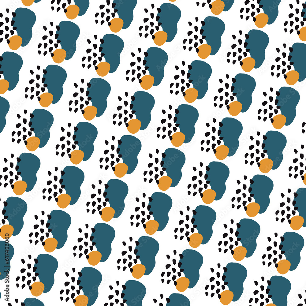 Padrão geometrico azul, amarelo e bola preta Padrão geometrico azul, amarelo e bola preta