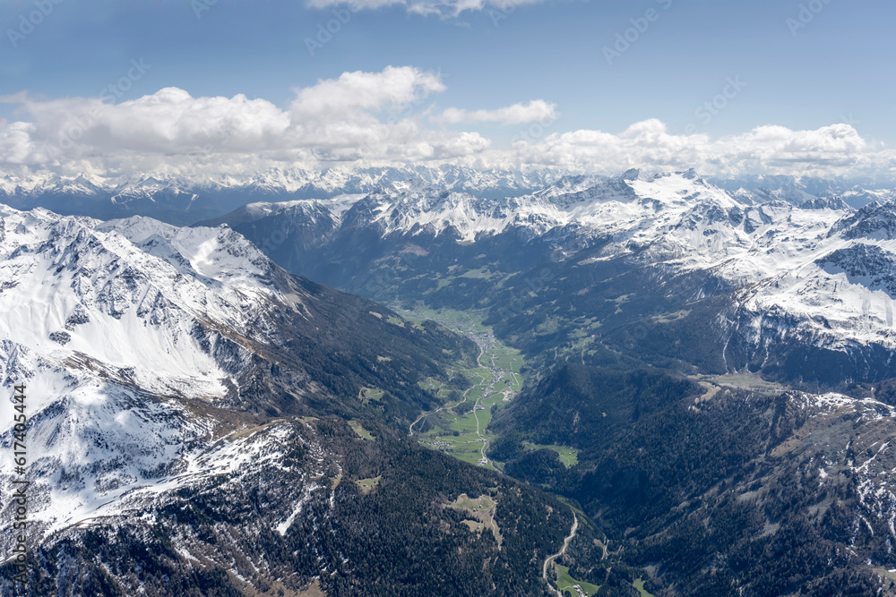 Poschiavo valley from north, Switzerland