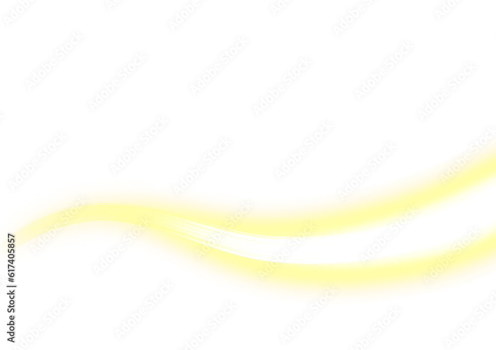 Abstract neon gold wave on transparent background Abstract neon gold wave on transparent background
