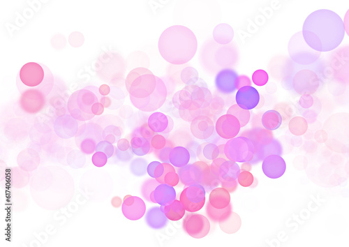 Abstract pink shining bokeh on transparent background