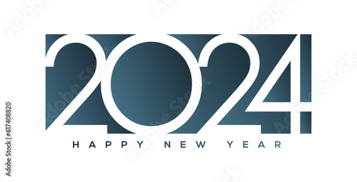 Happy new year 2024 design. Vector design for poster, banner, greeting and new year 2024
