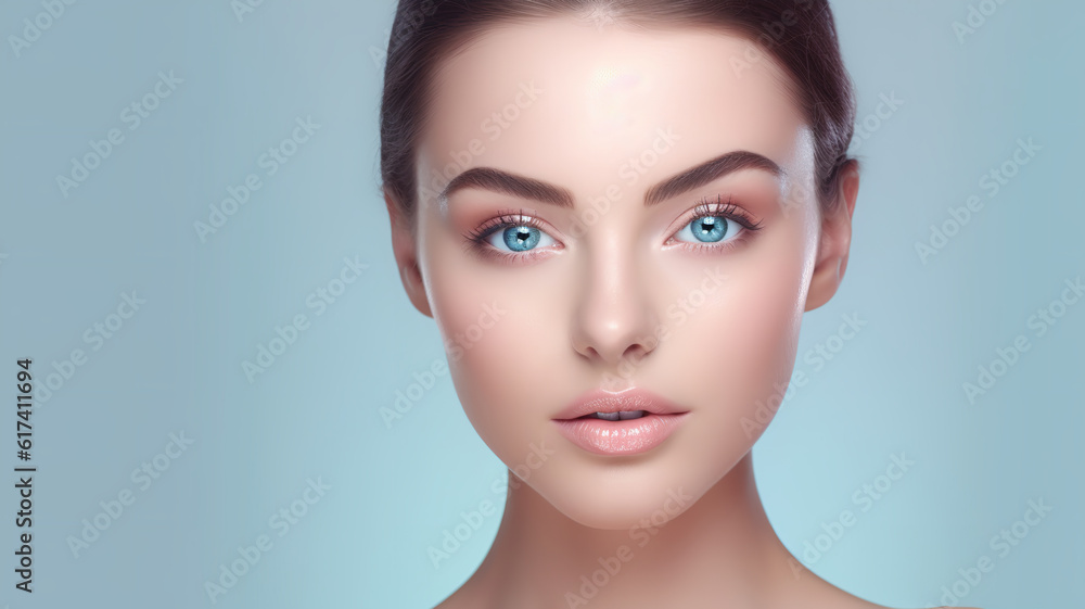 Facial treatment. Cosmetology, beauty and spa, Young Woman with clean fresh skin. Facial treatment. Cosmetology, beauty and spa, Young Woman with clean fresh skin.