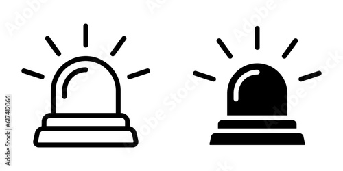 Siren icon. Alarm sign for mobile concept and web design. vector illustration
