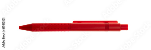 Cuadro en lienzo Red pen isolated on transparent, PNG