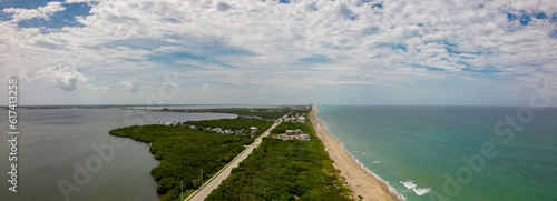 Aerial panorama Hutchinson Island summer 2023