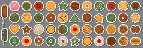 Big set homemade cookie different taste in pastry biscuit