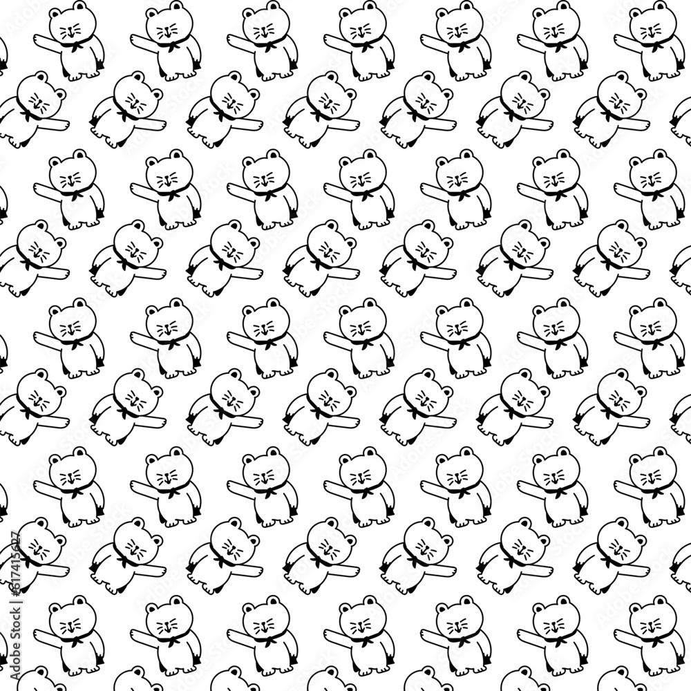 cute cat vector pattern for tee print and background wallpaper