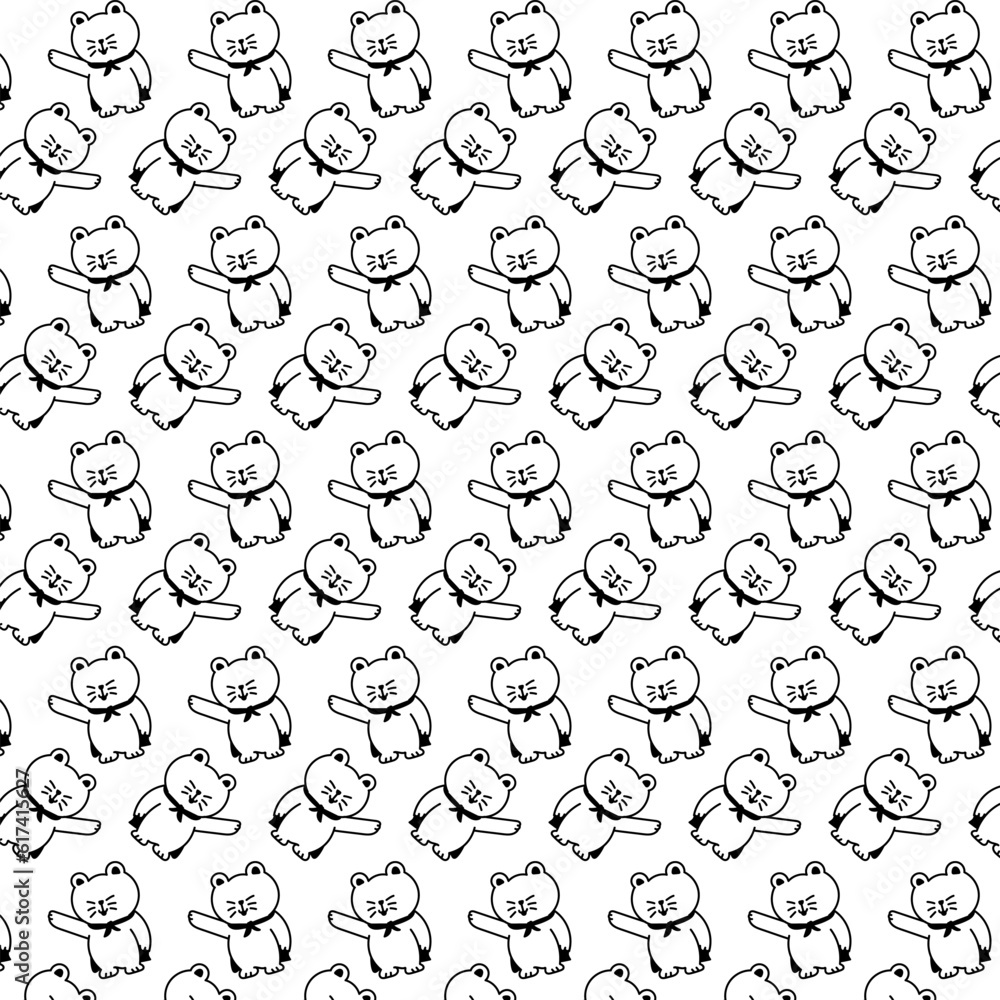 cute cat vector pattern for tee print and background wallpaper