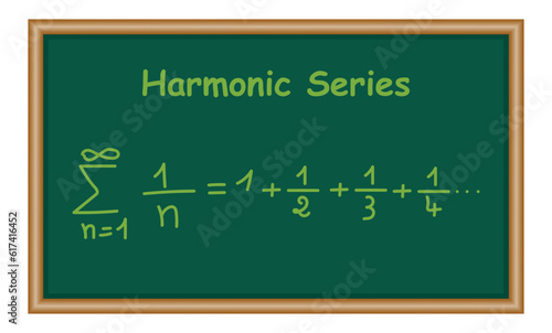 Summation of harmonic series formula in mathematics. Math resources for teachers and students.