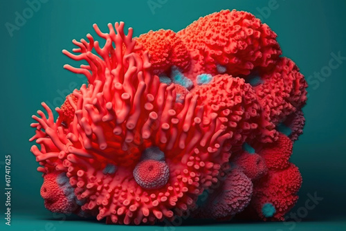 Ultra-Realistic Coral Illustration. Generative AI