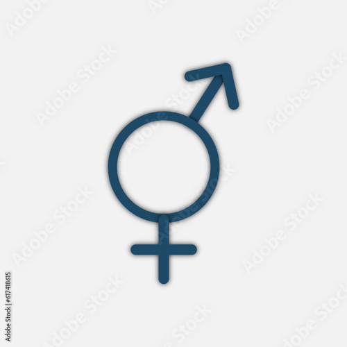 Gender symbol of bigender. Sexual orientation. Vector illustration