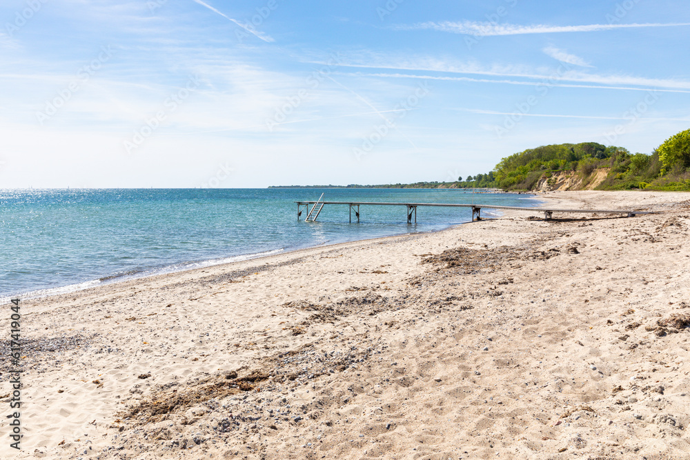 Beach at Mommark, Danish Baltic Sea island of Als