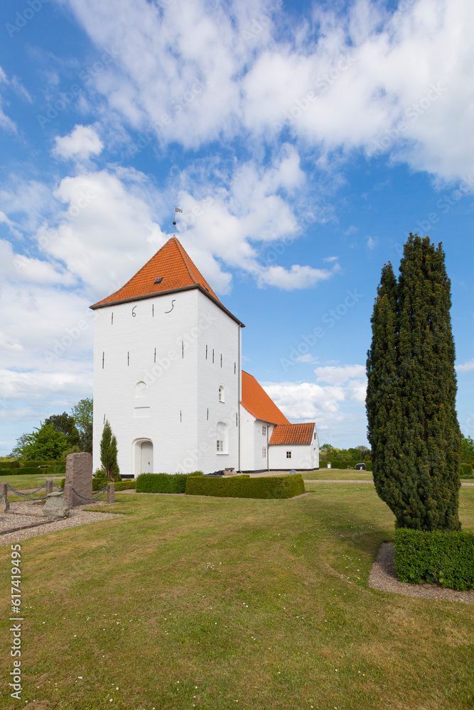 Fototapeta premium Church at Sønderby, Kegnæs, Denmark