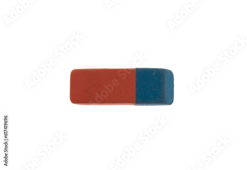 Tableau sur toile Eraser isolated on transparent, top view, PNG, School supply