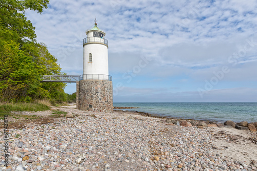 Taksensand Fyr, lighthouse on Danish Baltic Sea island of Als