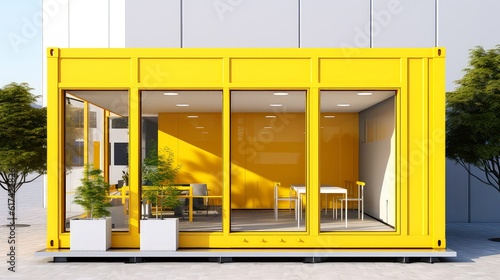 Wallpaper Mural Mobile office buildings or container site office for construction site. Shipping container. Portable house and office cabins,Generative AI illustration Torontodigital.ca