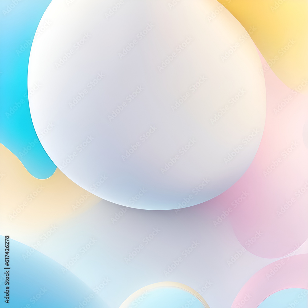 custom made wallpaper toronto digitalabstract blue background with bubbles - Light Yellow and Light Blue Circles Background - Light Colors - Pink and Green - Generative AI