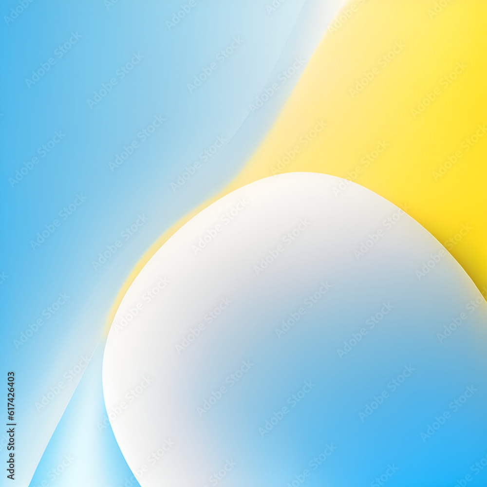 blue background - Light Yellow and Light Blue Circles Background - Light Colors and White - Generative AI