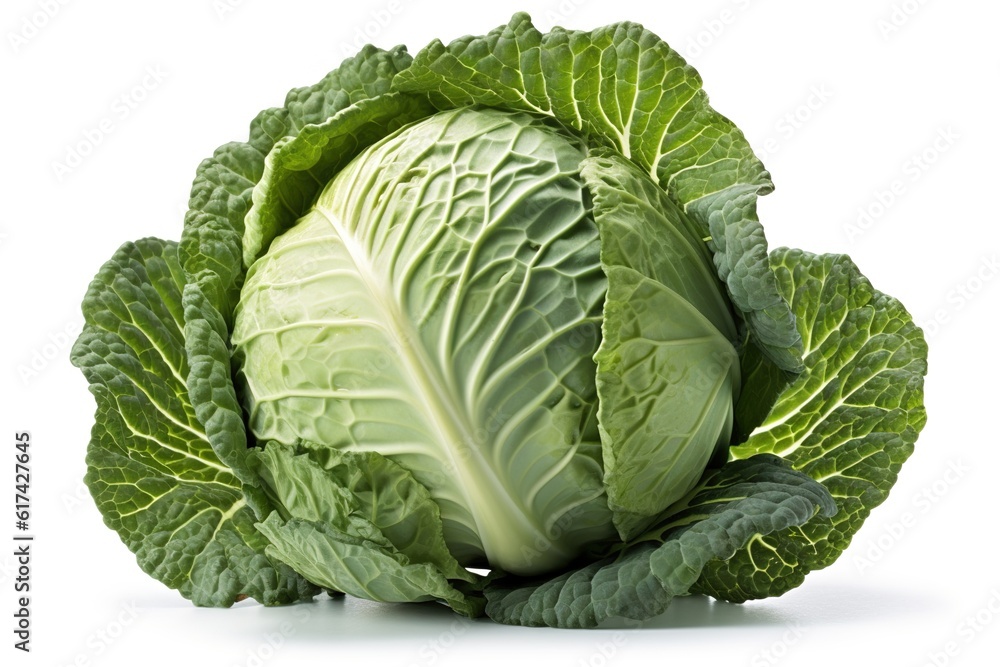 Fototapeta premium cabbage isolated on white background. AI generated