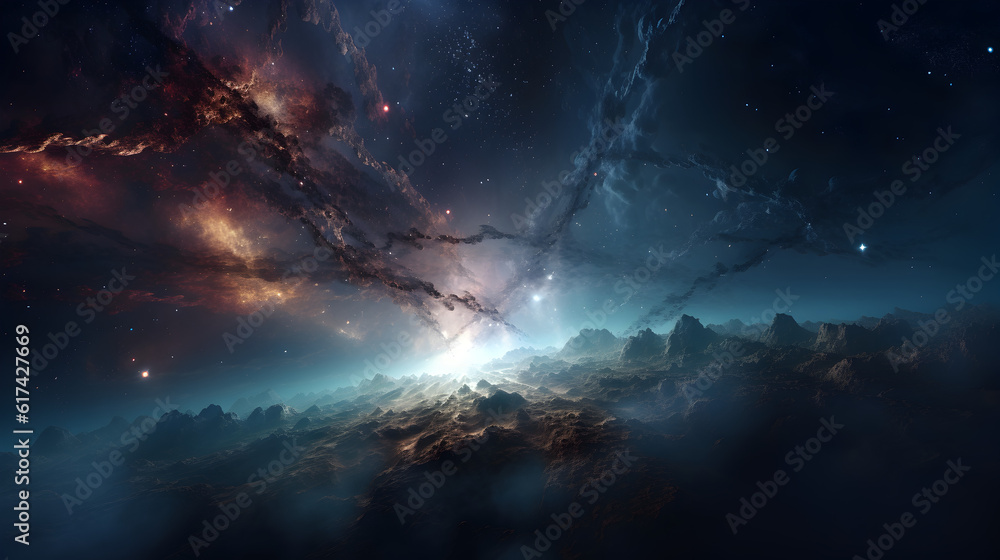 Fototapeta premium aurora in the sky made by midjeorney