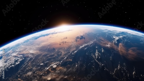 earth in space created with Generative AI Technology