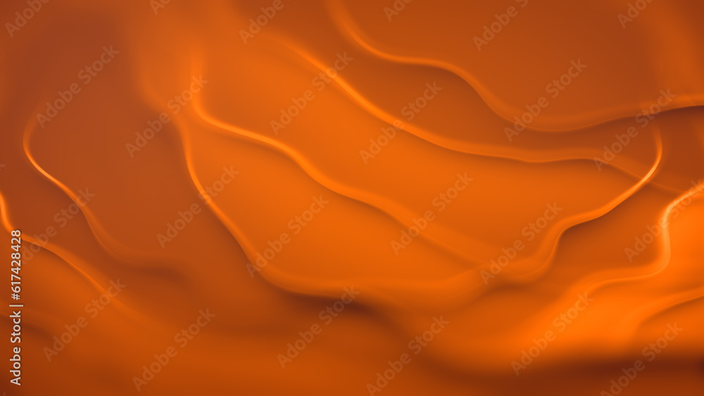 Obraz premium orange ghostly misty winking volumetric forms - abstract 3D rendering