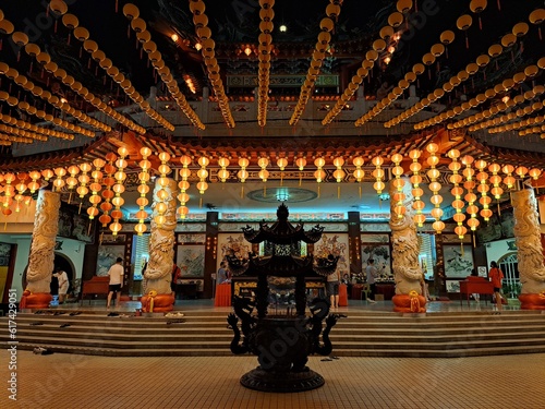 Photography Courtyard and shrine of the Thean Hou Temple (Tokong Thean Hou) in Kuala Lumpur,
