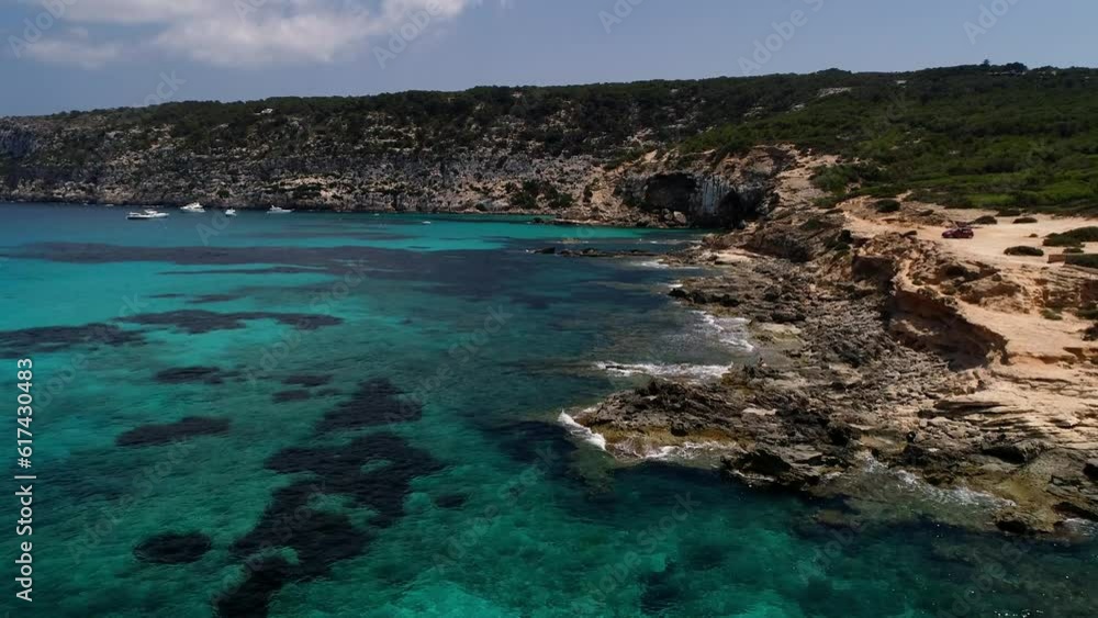 Formentera - Es Caló y a vista de drone Formentera - Es Caló y a vista de drone