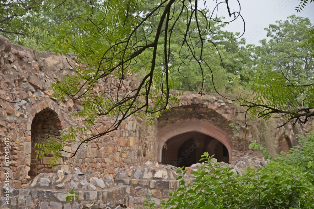 ruins of Purana Qila ( old fort ) Delhi, India