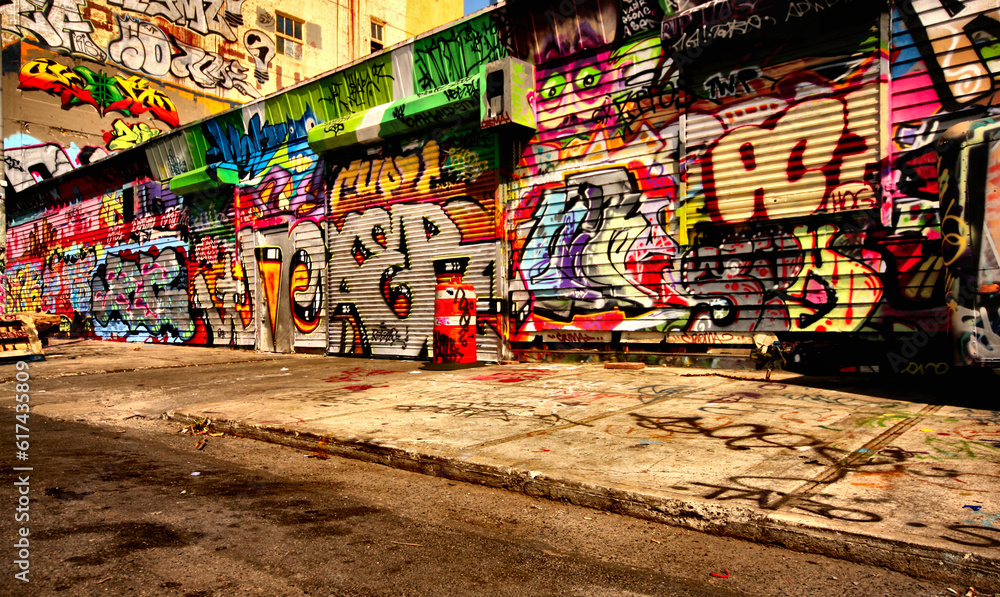 Naklejka premium Graffiti street art