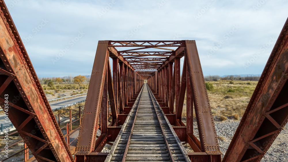 old train bridge with rivets