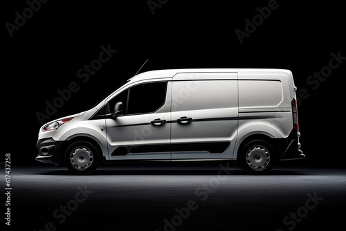 Compact White Cargo Van Efficient and Versatile Transport Solution. AI
