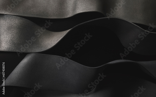 Wavy forms , dark abstract composition © Allusioni
