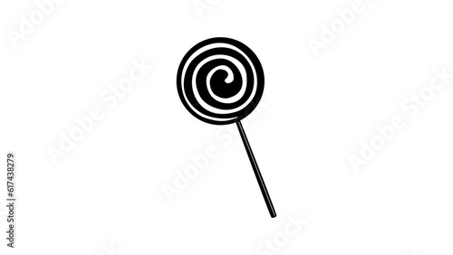 Swirl lollipop silhouette