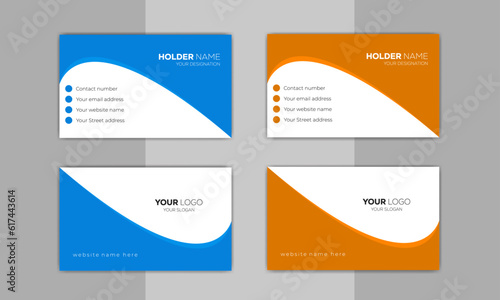 Creative unique, Professional, Luxury, Modern and simple corporate business visiting card design template ideas for personal identity stock illustration