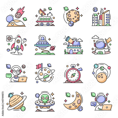 Pack of Astronomy Flat Icons

 photo