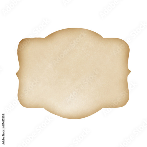 Brown Vintage Label, sign, isolated