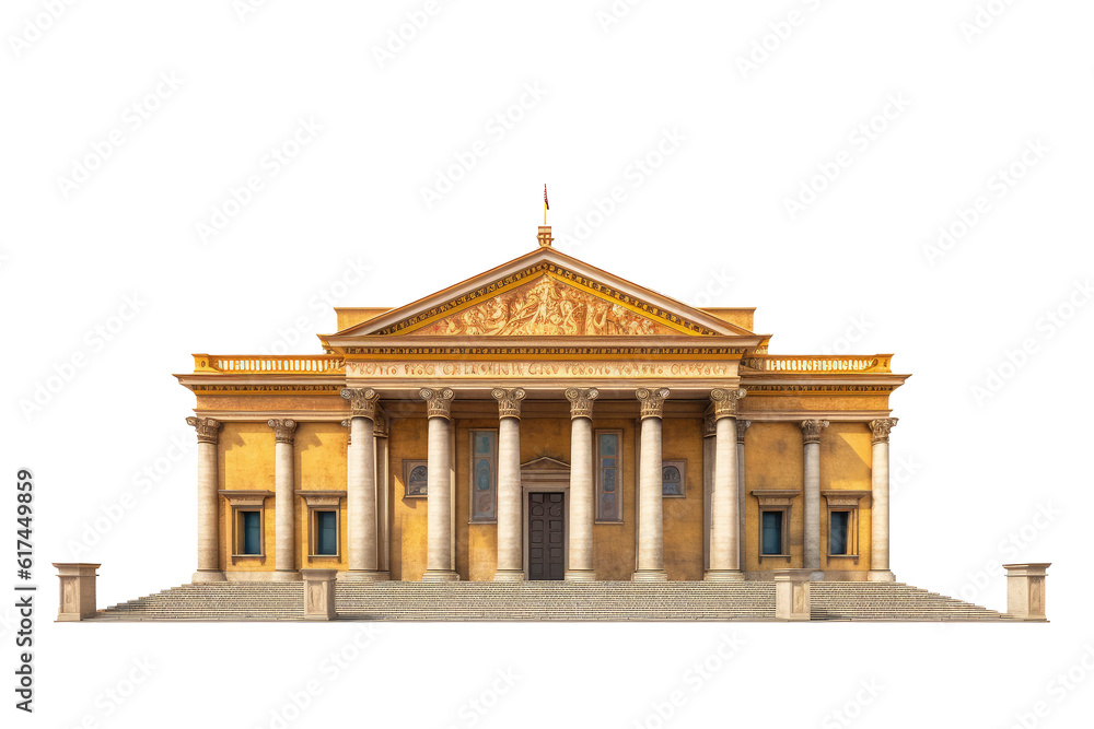 Obraz premium europe architecture roman church isolated on white