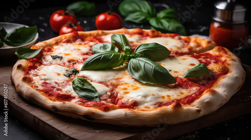 Photo of a Classic Pizza Topped with Tomato Sauce