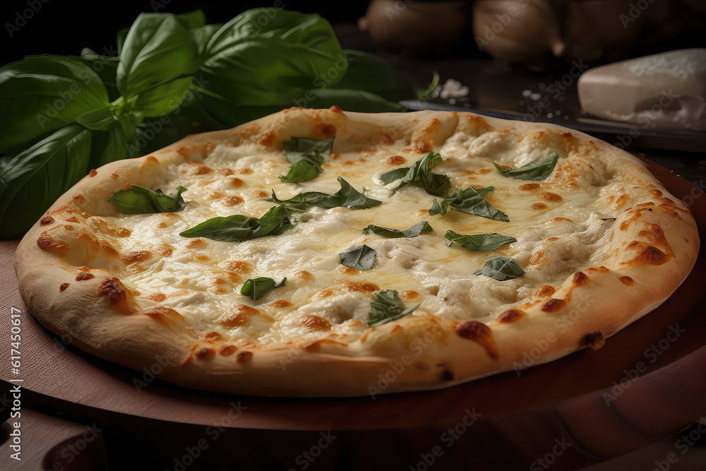 Pizza - Pizza without Tomato Sauce, Usually Topped Pizza - Pizza without Tomato Sauce, Usually Topped