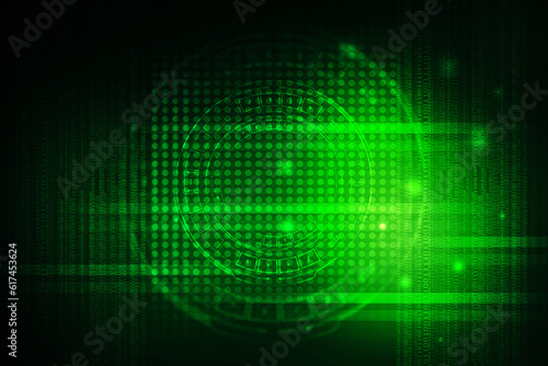 2d illustration Abstract futuristic electronic circuit technology background 