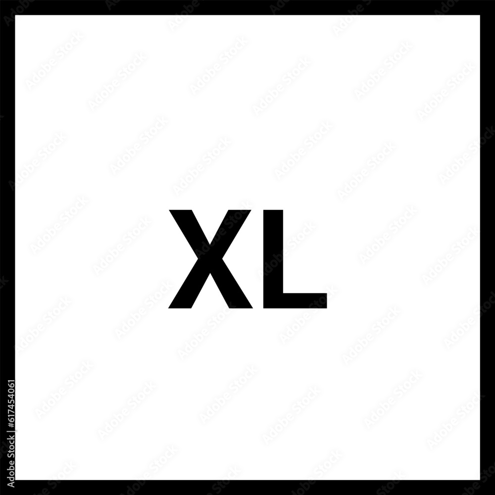 Fototapeta premium Symbols of clothing size icon