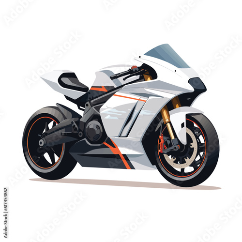 electric motorcycle vector flat minimalistic isolated illustration
