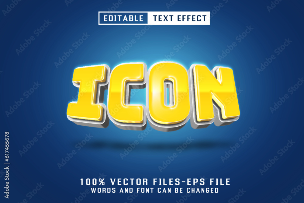 Icon Editable Text Effect