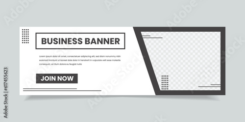 Minimal web banner template design