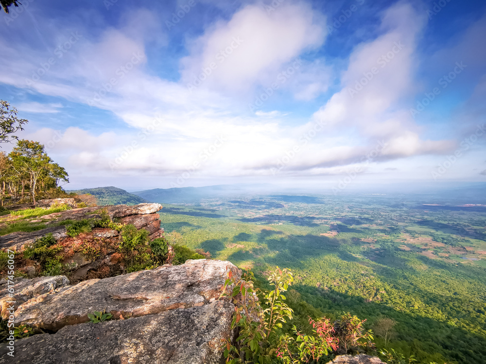 Landscape of Pha Hua Nak Viewpoint,located in Phulaenca National Park,Chaiyaphum,Thailand